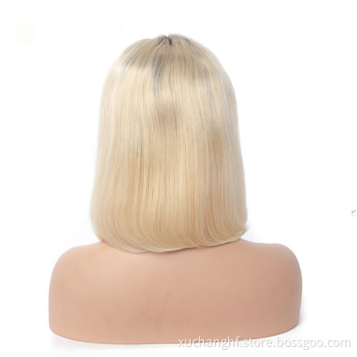 Cheap Peruvian 613 Blonde Colored Bob Wig,Raw Virgin Transparent Hd Full Lace Human Hair Wig,100% Bob Wig Human Hair Lace Front